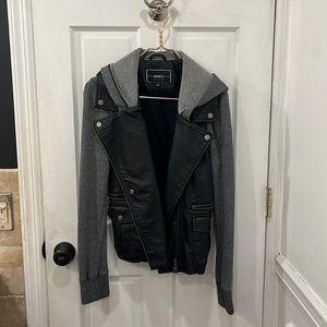 Leather & Sweatshirt Jacket
